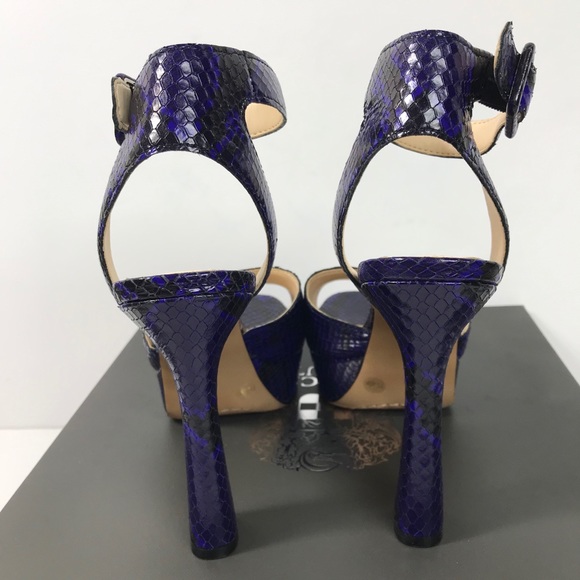 New Vince Camuto womens platform heels size 10 snakeskin leather ankle strap - Picture 4 of 7